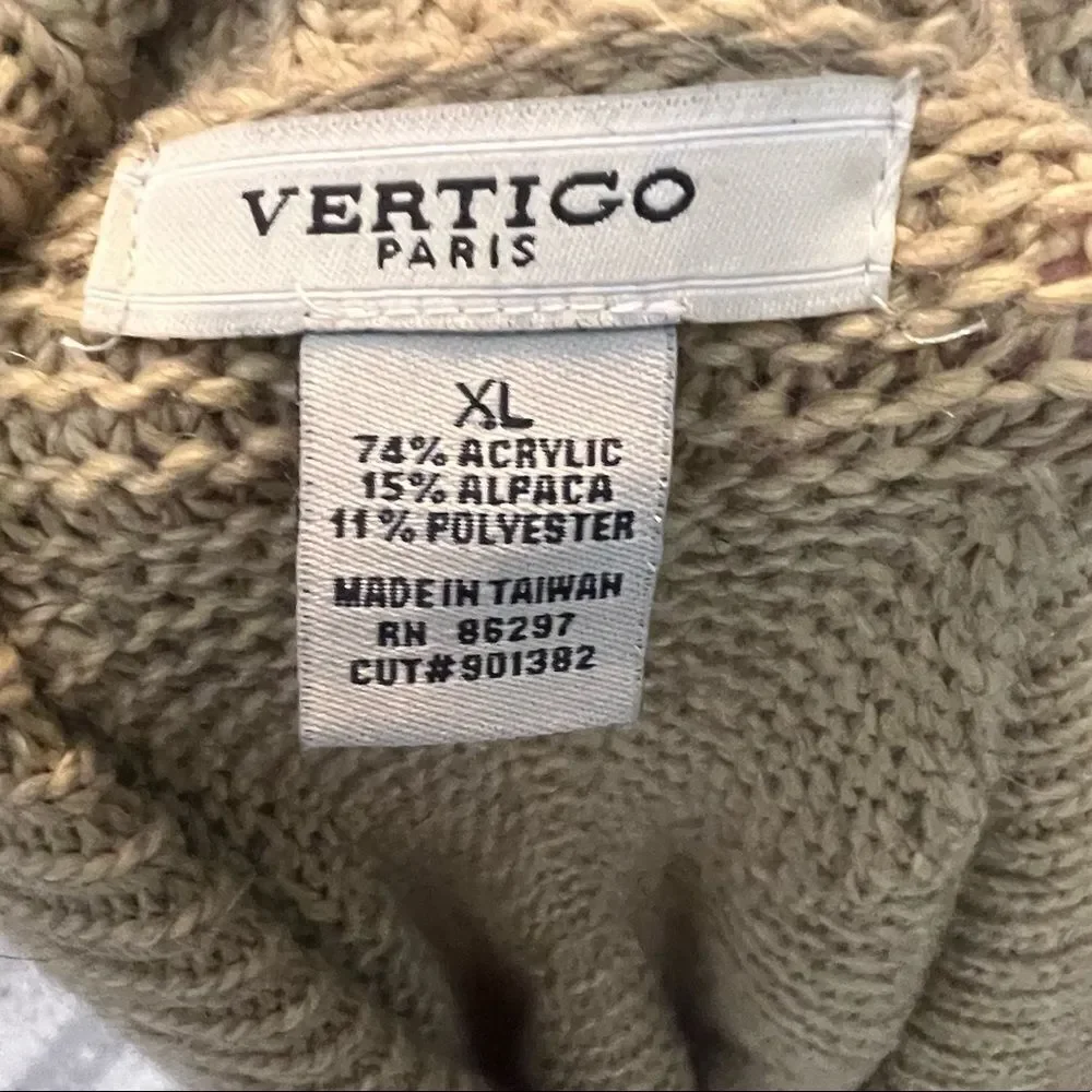Vintage Vertigo Paris‎ Zip Cardigan Sweater